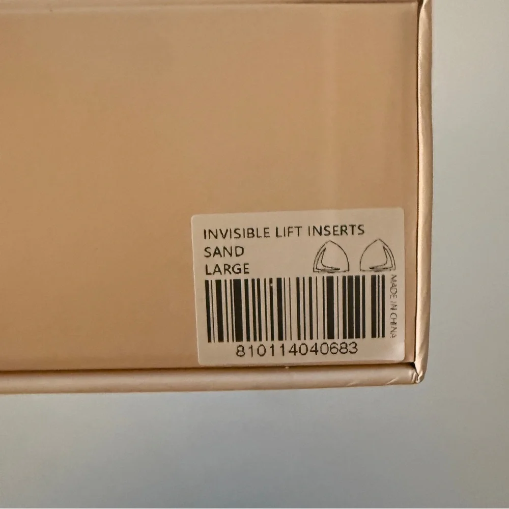 BOOMBA invisible lift bra inserts sand color sz large - Picture 6 of 12
